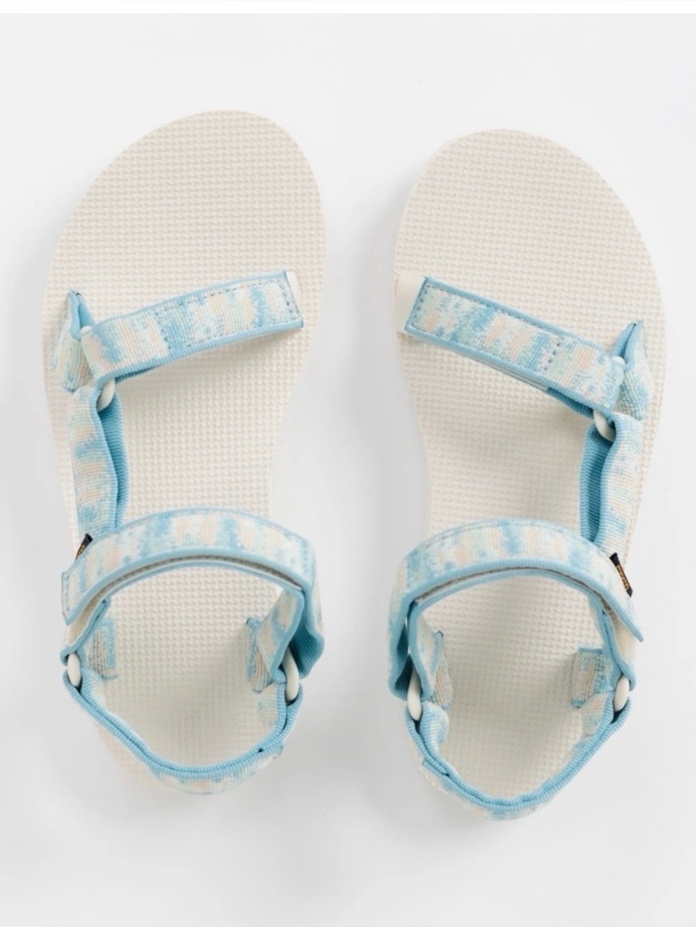 Teva Women's Light Blue and Cream Strappy Sandals NWOT